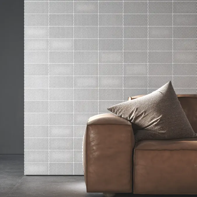 Azulejos con diseño de pequeñas texturas en varios colores
