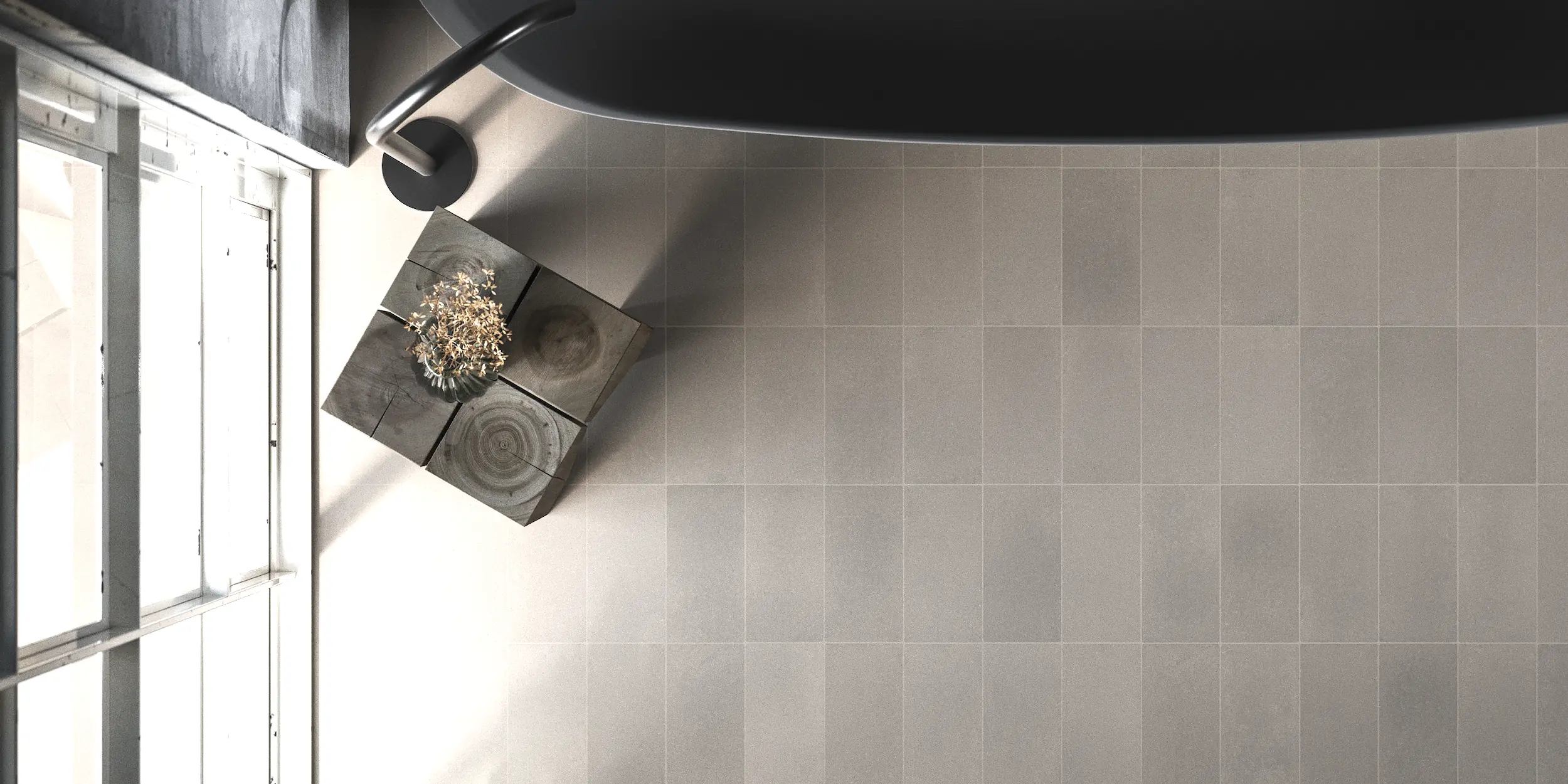 Azulejos hormigón visto RAW Azulejos de cemento beige antideslizantes para suelos de baño con alta resistencia