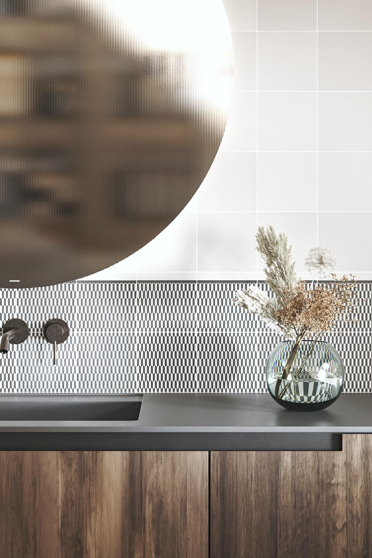 Revestimiento de pared interior con azulejos de diseño Dgeum