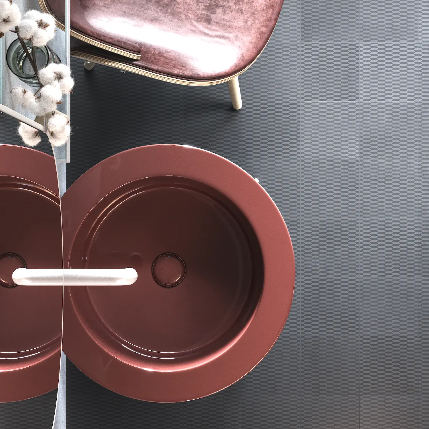 Baldosas de diseño Pavimento de diseño fabricado con material genuino de textura orgánica y efecto cemento natural