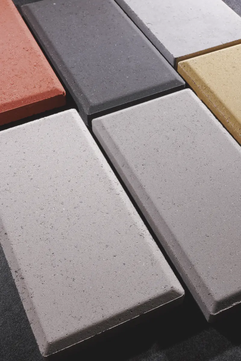 Varios colores de pavimentos de exterior